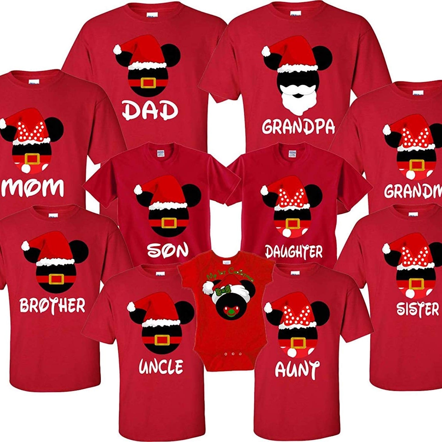 Christmas Squad Customizable Tshirts Family vacation shirts Holiday Season Sibling Matching Tees