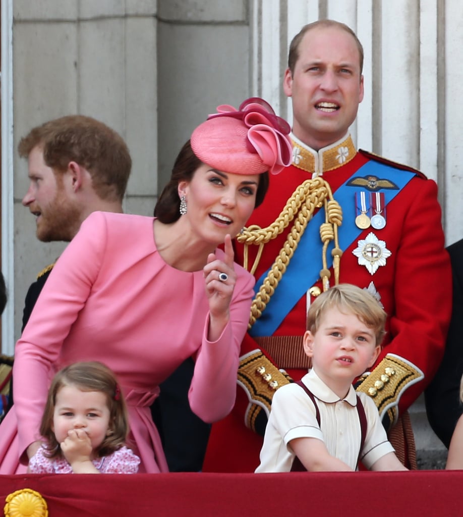 Prince George Princess Charlotte Trooping The Colour 2017 Popsugar Celebrity