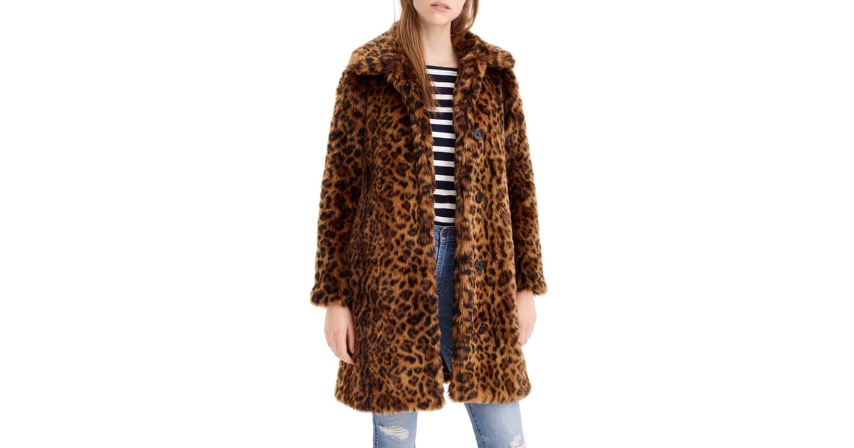 j crew leopard coat