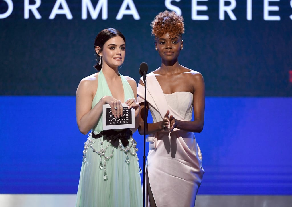 Lucy Hale and Ashleigh Murray at the Critics' Choice 2020