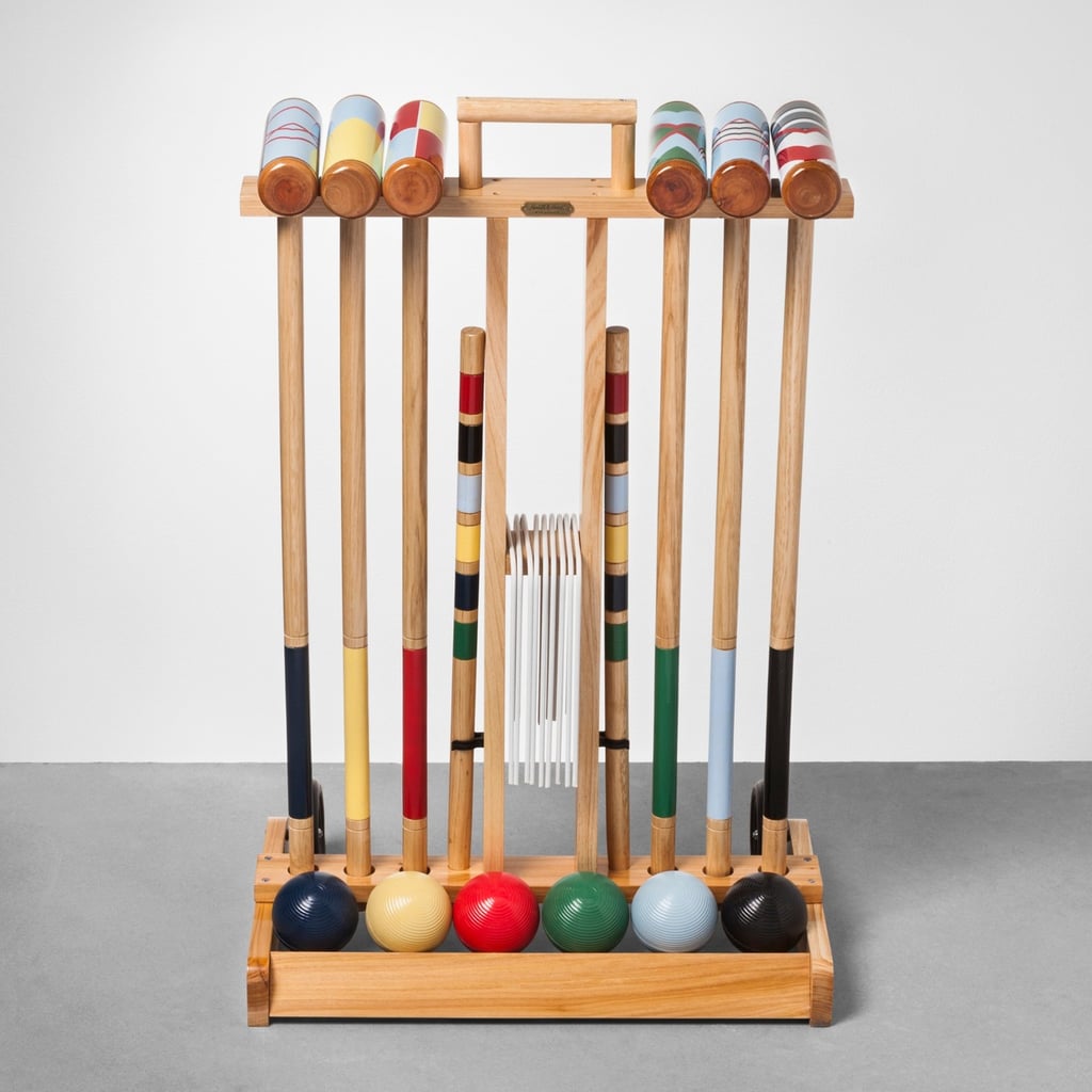 Indulge in some old-fashioned outdoor fun with this Croquet Set With Cart ($100).