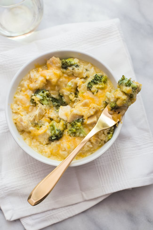 Cheesy Broccoli Chicken Brown Rice Bake | 1-Pot Rice Casserole Recipes ...