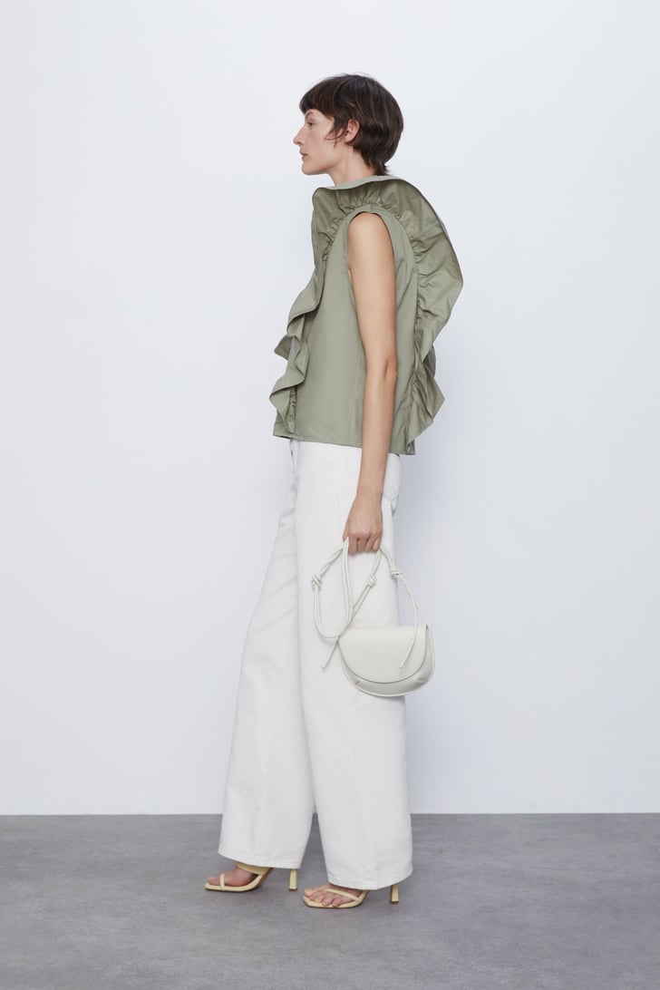 zara ruffled blouse