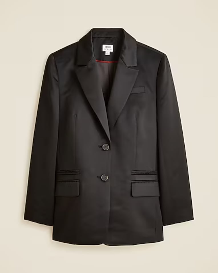 Christopher John Rogers x J.Crew Relaxed Blazer in Duchesse Satin