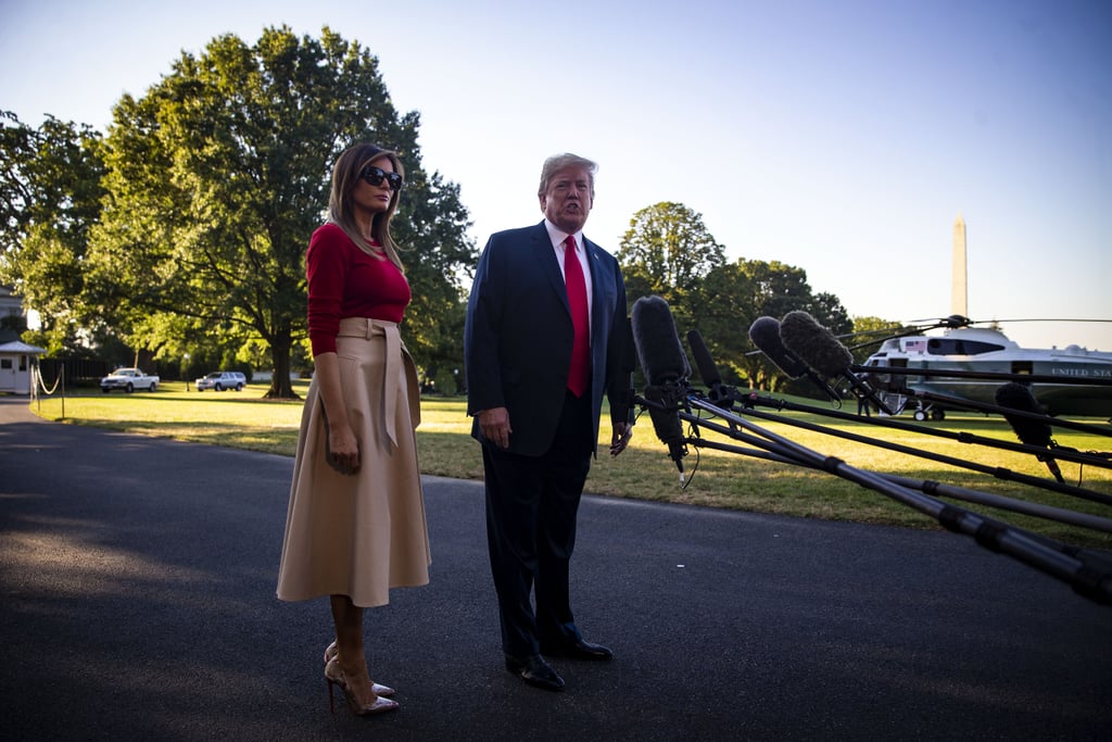 Melania Trump Burberry Trench Coat in Brussels July 2018