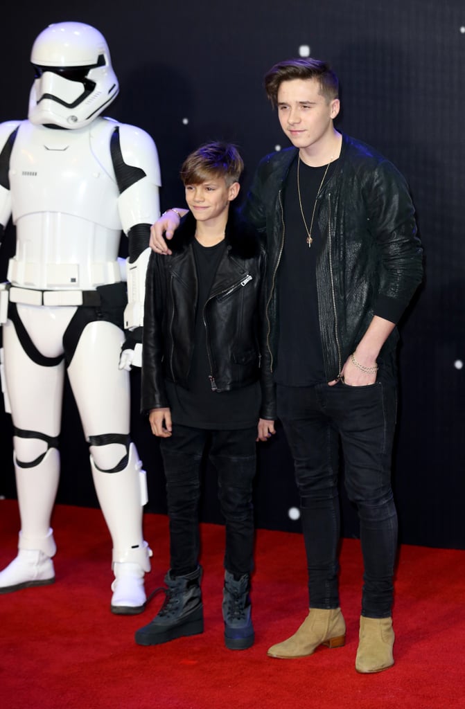 Brooklyn and Romeo Beckham at the UK Star Wars Premiere