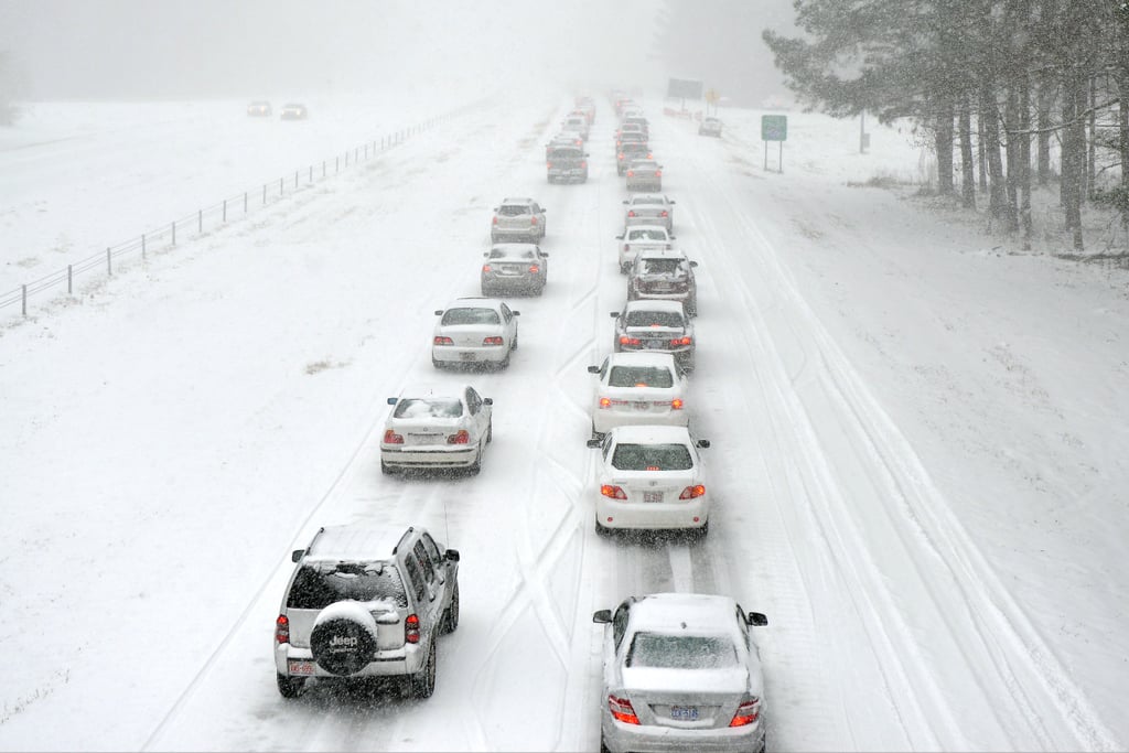 People were encouraged to stay off the roads in Raleigh, NC, where a state of emergency was declared.