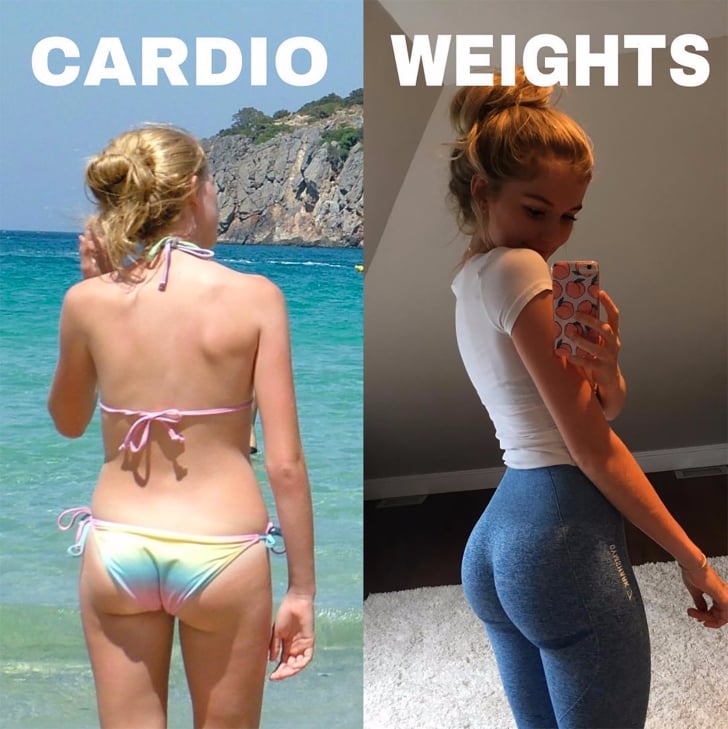 Cardio vs. Weights Transformation POPSUGAR Fitness UK