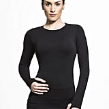 Alo Aura Crop Long Sleeve ($76) | Ballet and Barre Workout Clothes