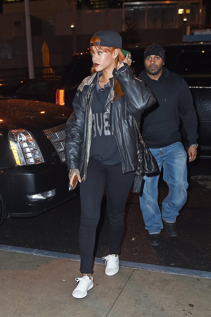 Keeping Cozy in a Leather Jacket