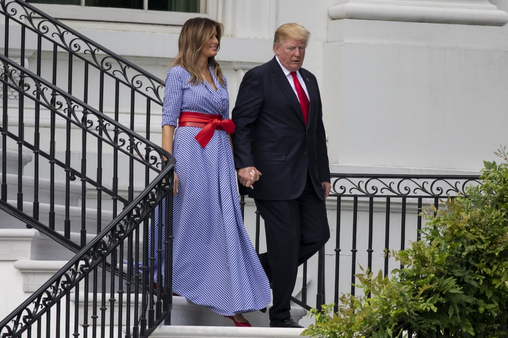 Melania Trump Gingham Ralph Lauren Dress Fourth of July 2018