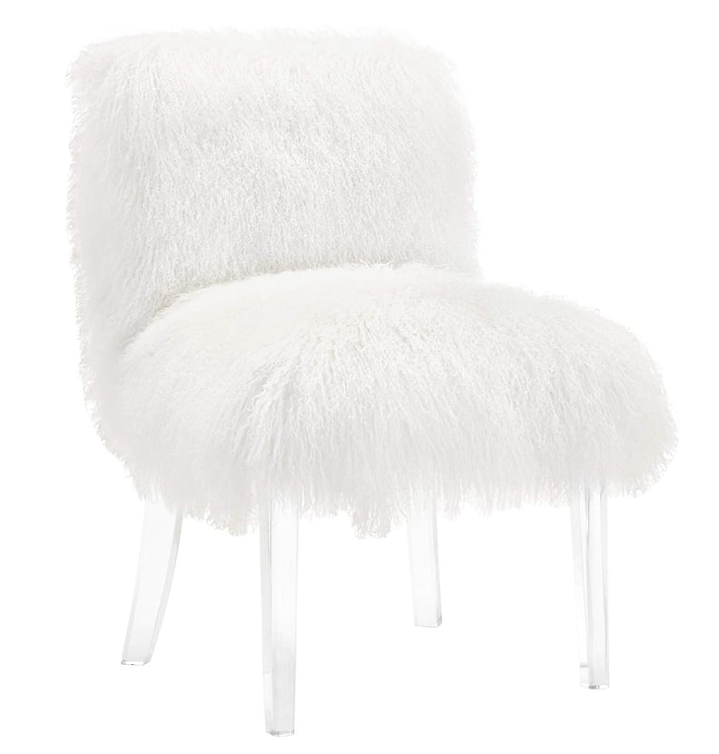 Tov Furniture The Sophie Collection Modern Sheepskin Upholstered Living Room Accent Chair