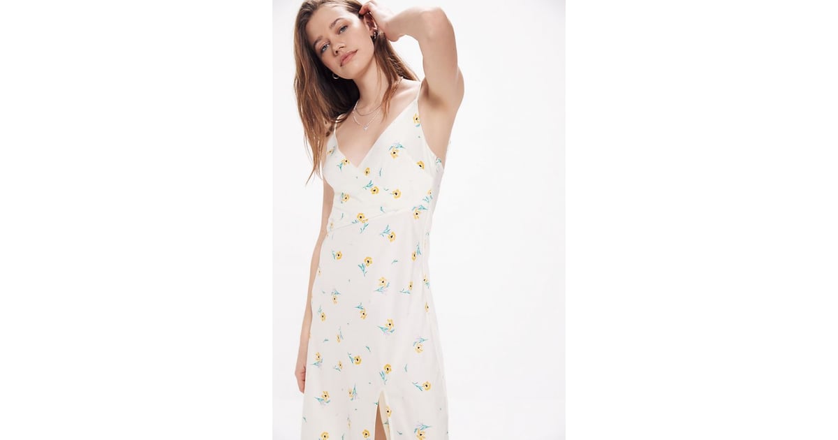 UO Kelly Surplice Midi Slip Dress Celebrate New Beginnings in