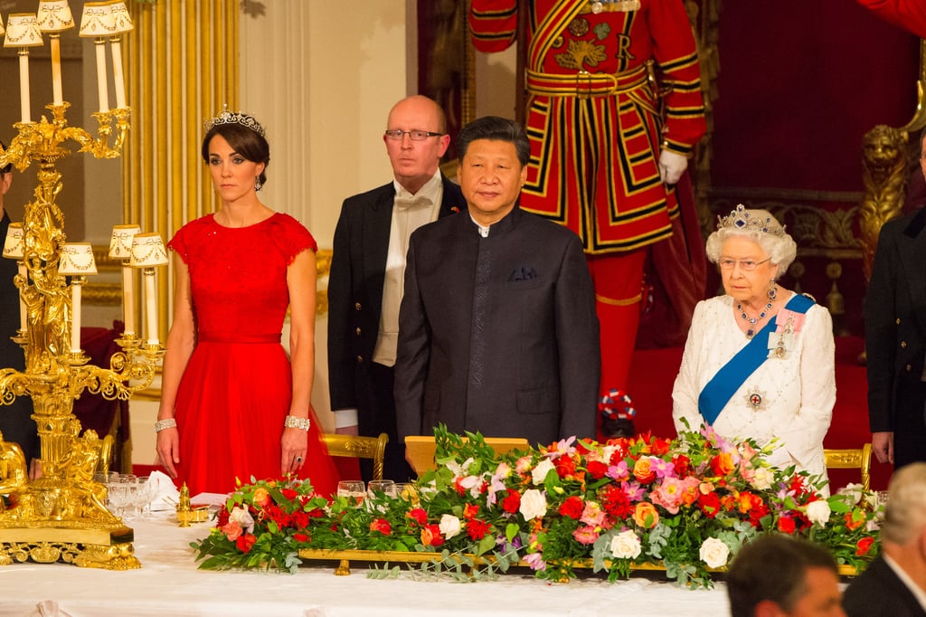 Kate Middleton and Prince William at State Banquet Oct. 2015