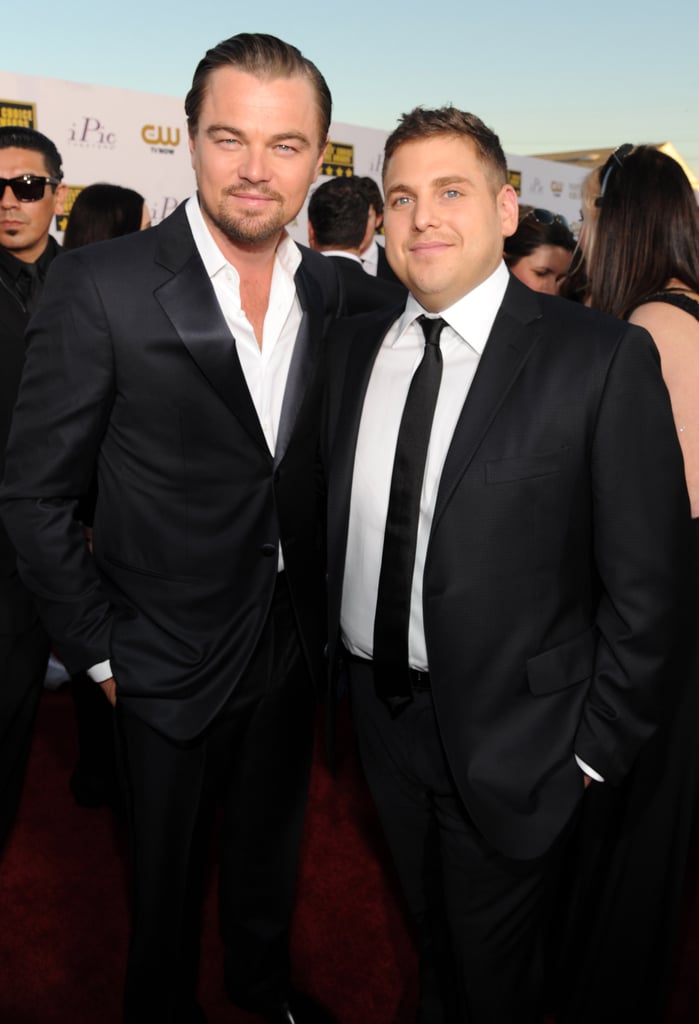 Leonardo DiCaprio and Jonah Hill hung out on the red carpet.