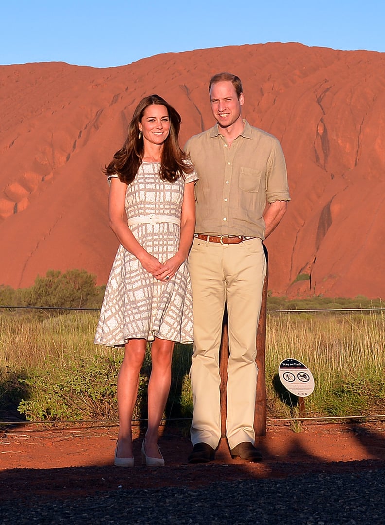 Will and Kate's gorgeous moment in front of Ayers Rock.