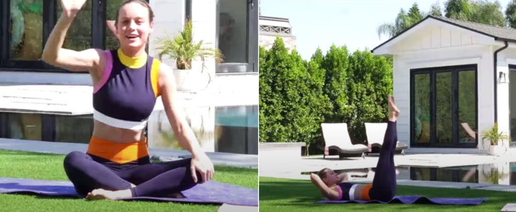 Watch Brie Larson's and Blogilates's at-Home Ab Workout