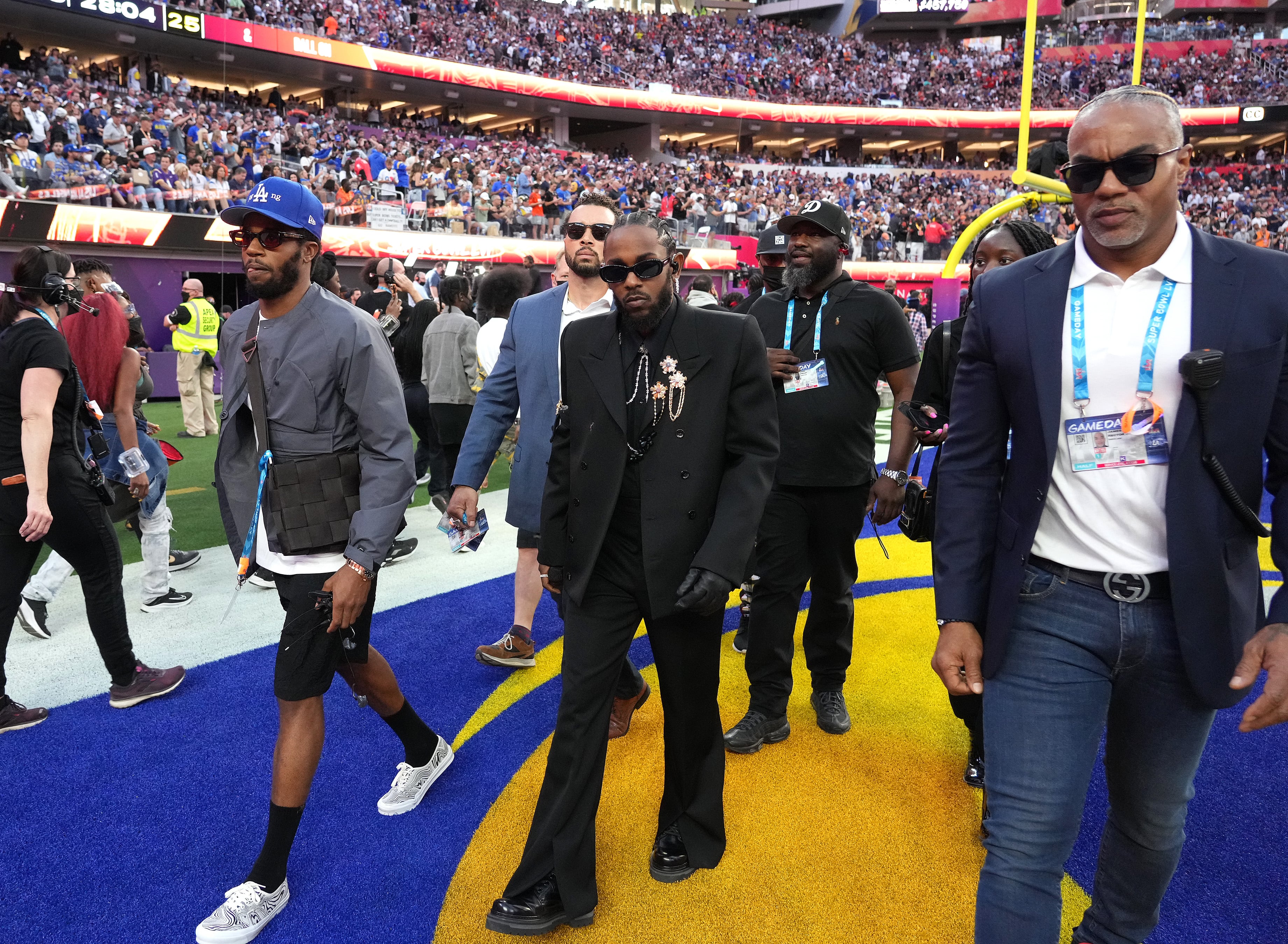 Kendrick Lamar's Louis Vuitton Suit at the 2022 Super Bowl, Is Kendrick  Lamar's Super Bowl Outfit a Janet Jackson Tribute? Let's Investigate
