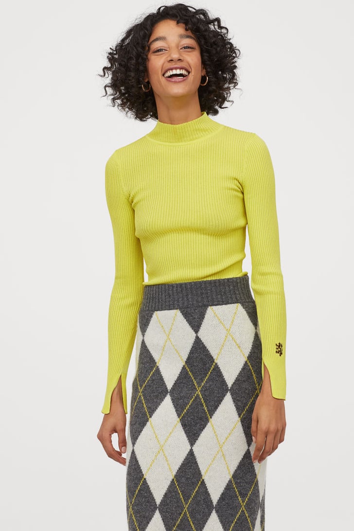 H M x Pringle of Scotland Ribbed Mock turtleneck Sweater H M s