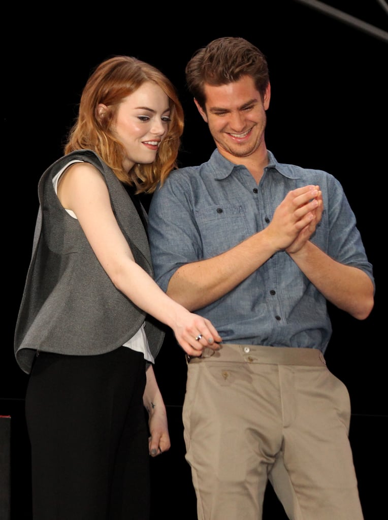 Andrew and Emma pointed out fans in Singapore in March 2014.