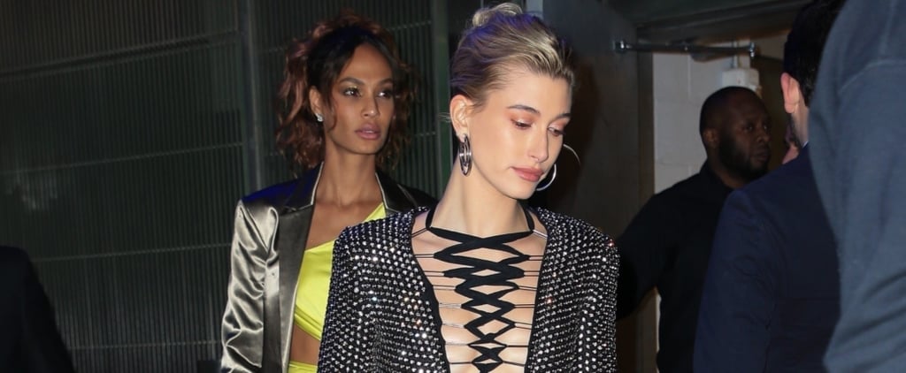 Hot Damn! Hailey Baldwin Is Practically Laced Into This Sexy Minidress