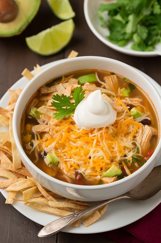 Slow Cooker Chicken Tortilla Soup