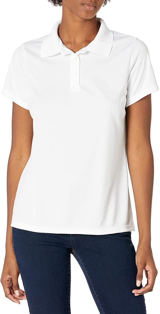 For a Cool and Sporty Look: Hanes Performance Polo Shirt