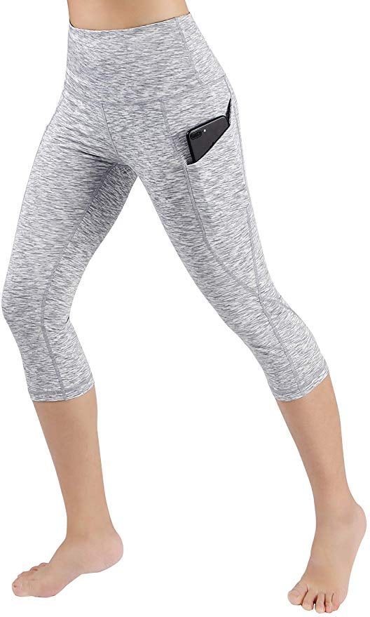 Ododos Out Pocket High Waist Yoga Pants — Capris