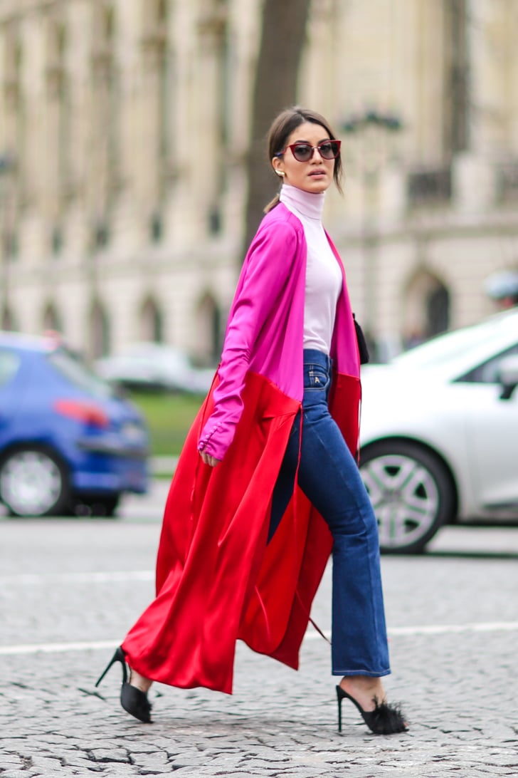 Colorblock | Colorful Coats Street Style Inspiration | POPSUGAR Fashion ...