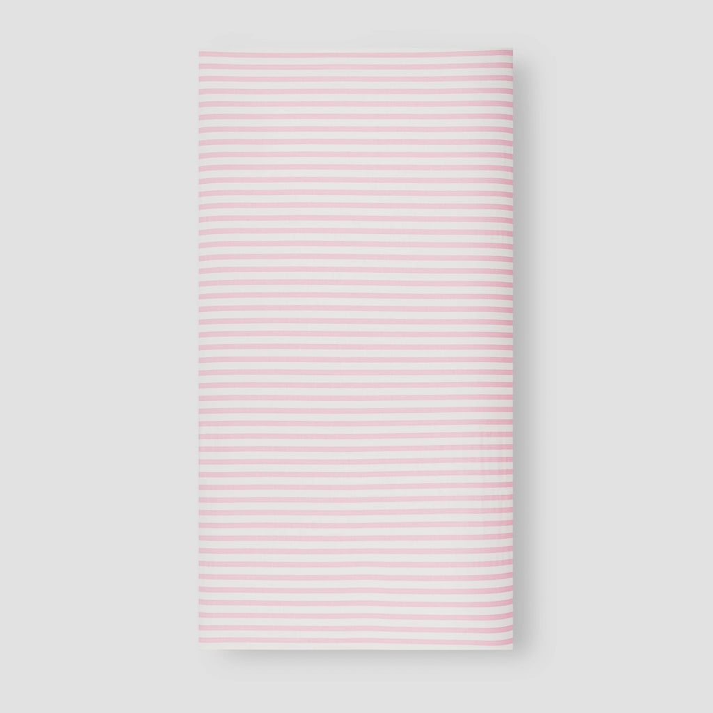 Simple Stripes: Pink Stripes Fitted Crib Sheet