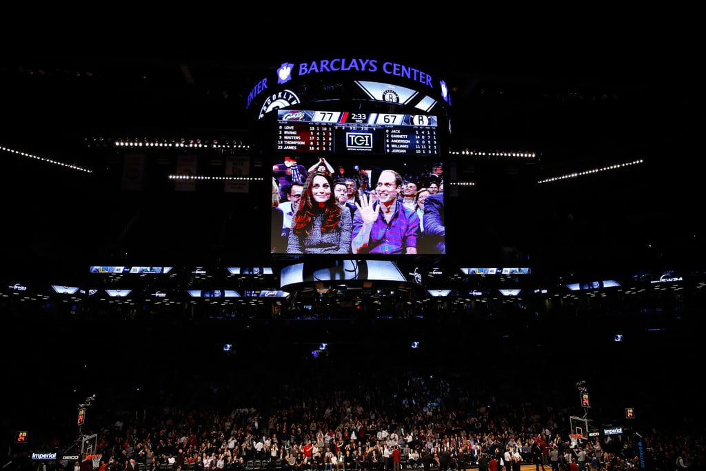Prince William and Kate Middleton at Brooklyn Nets Game