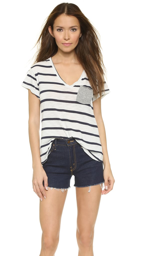Stateside Striped V Neck Pocket Tee ($72)