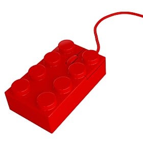 Lego-shaped mouse