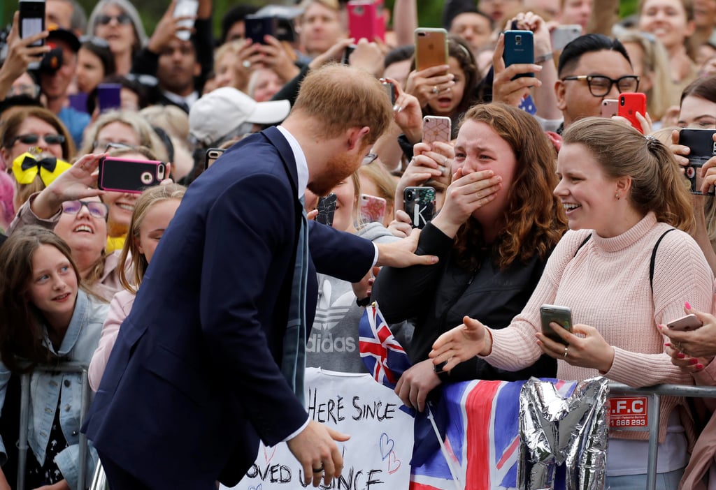 Prince Harry Hugs Sobbing Young Woman Australia 2018