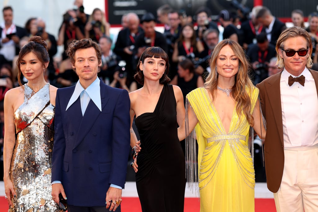Gemma Chan, Harry Styles, Sydney Chandler and Olivia Wilde at the 2022 Venice Film Festival