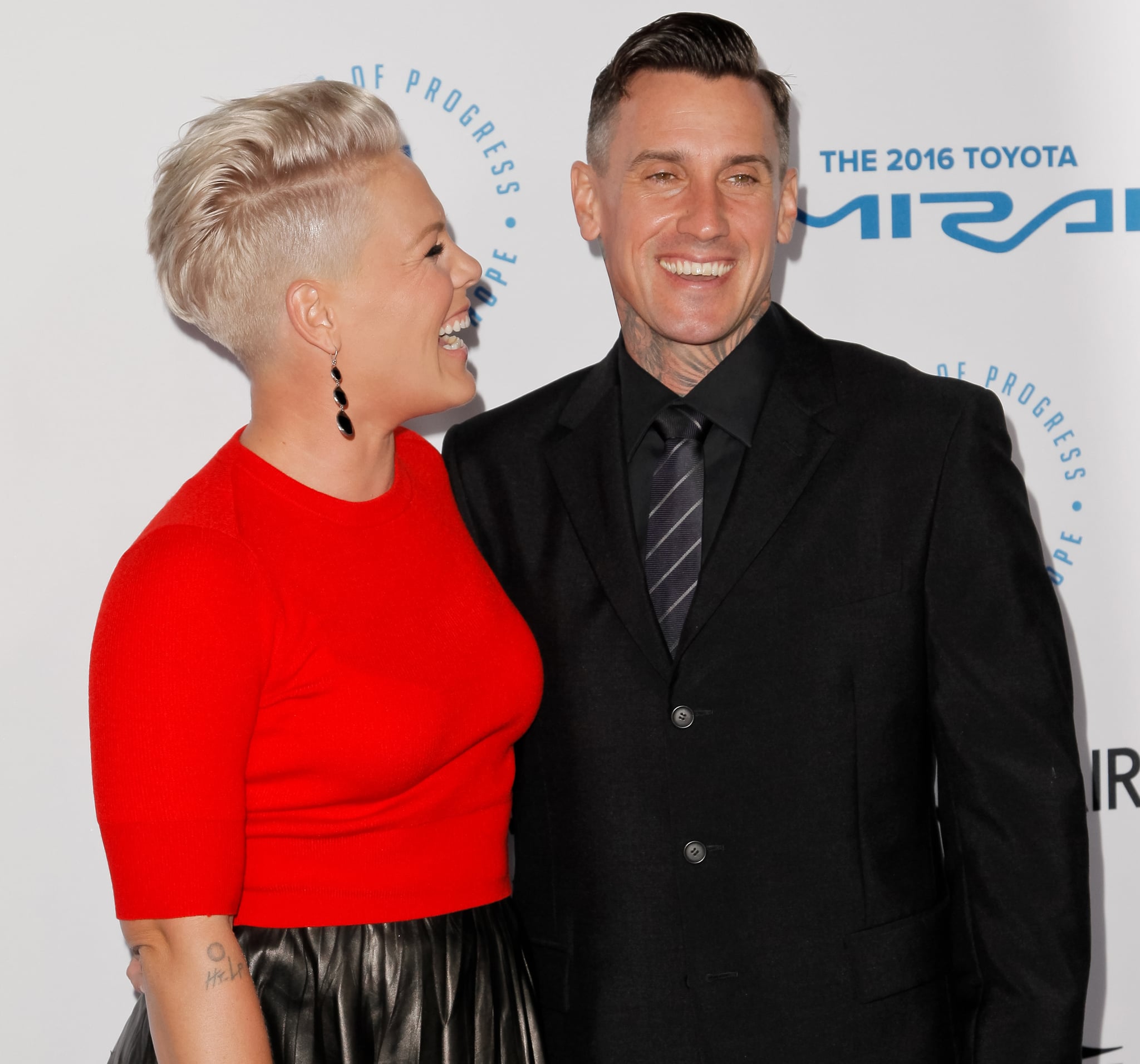 Pink and Carey Hart are. they have a cute family. one of our favorite celeb...