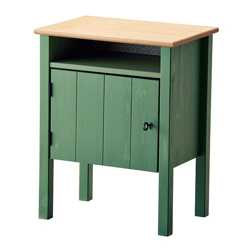 Hurdal Green Nightstand (100) Ikea Bedroom Ideas POPSUGAR Home