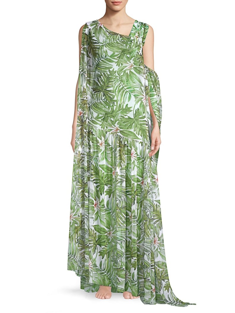 Chiara Boni La Petite Robe Aja Illusion Palm Print Maxi Dress