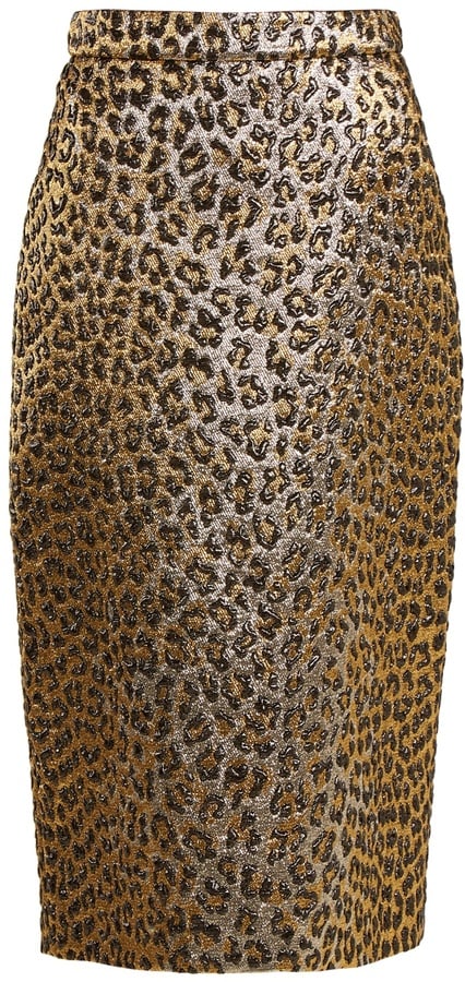 Gucci Leopard-Print Pencil Skirt