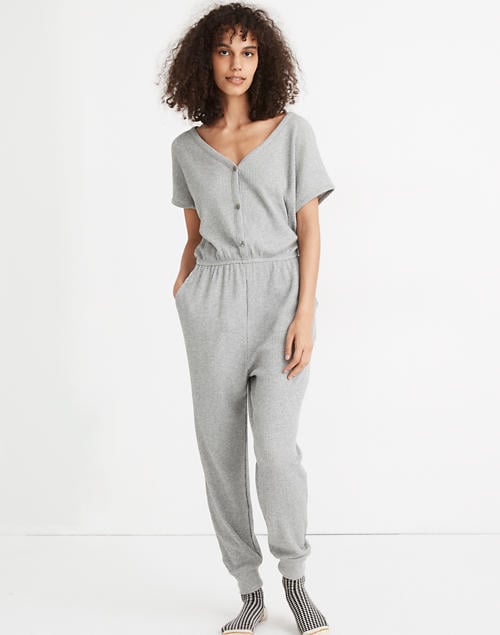 Madewell Waffle Knit Pajama Jumpsuit
