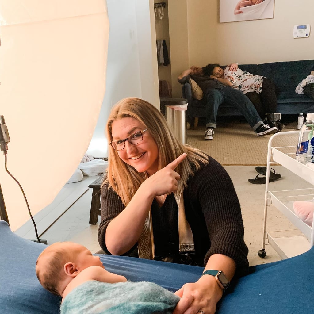 New Parents Asleep at Their Newborn Baby's Photo Shoot
