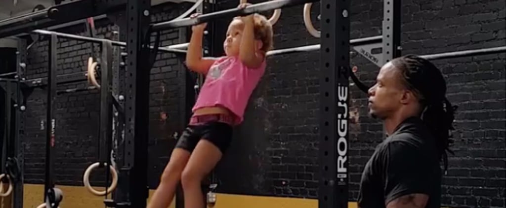 4-Year-Old Gymnast Doing Pull-Ups