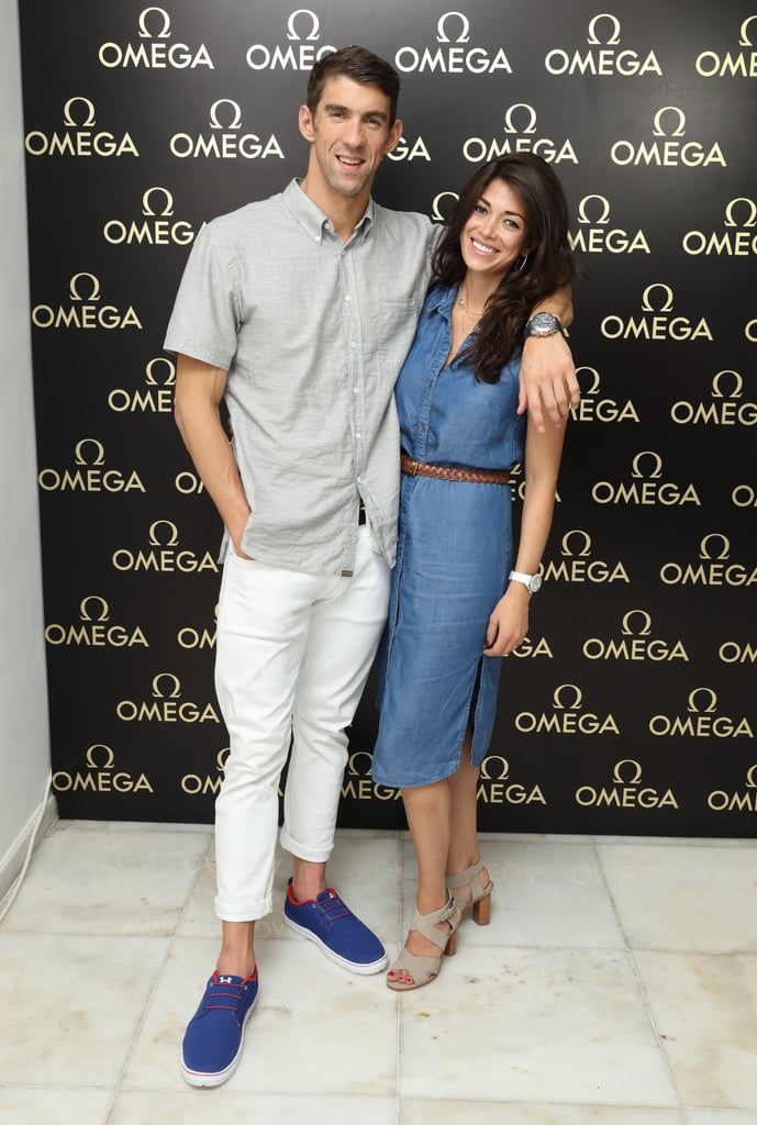 Michael Phelps and Nicole Johnson at Omega Event August 2016