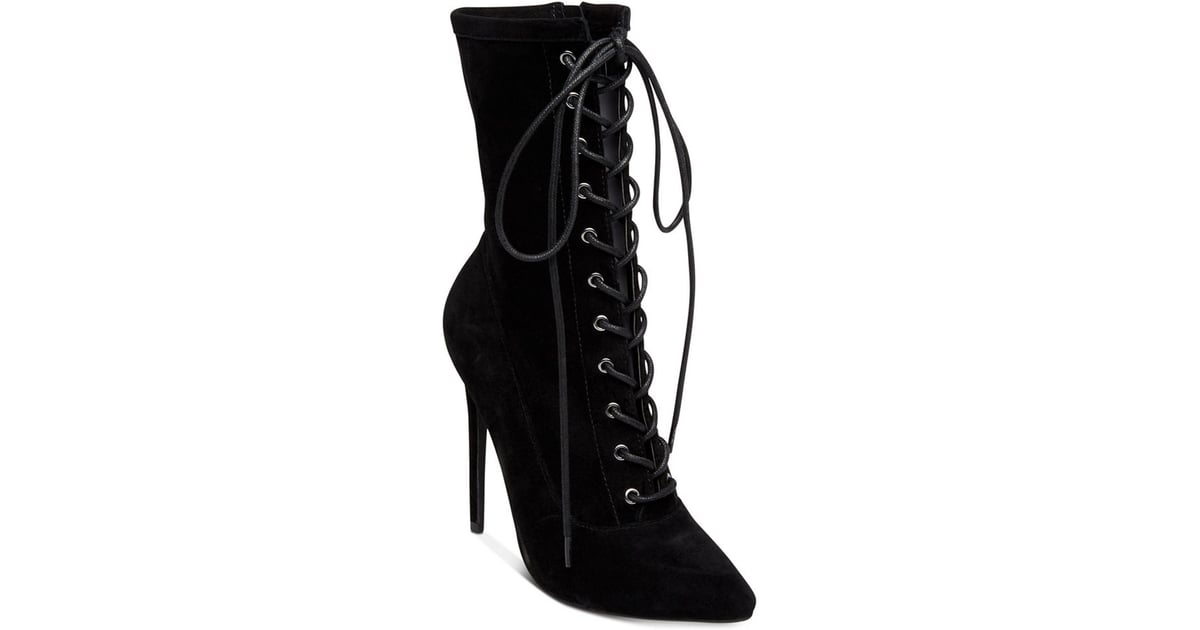 steve madden winn check stiletto boot