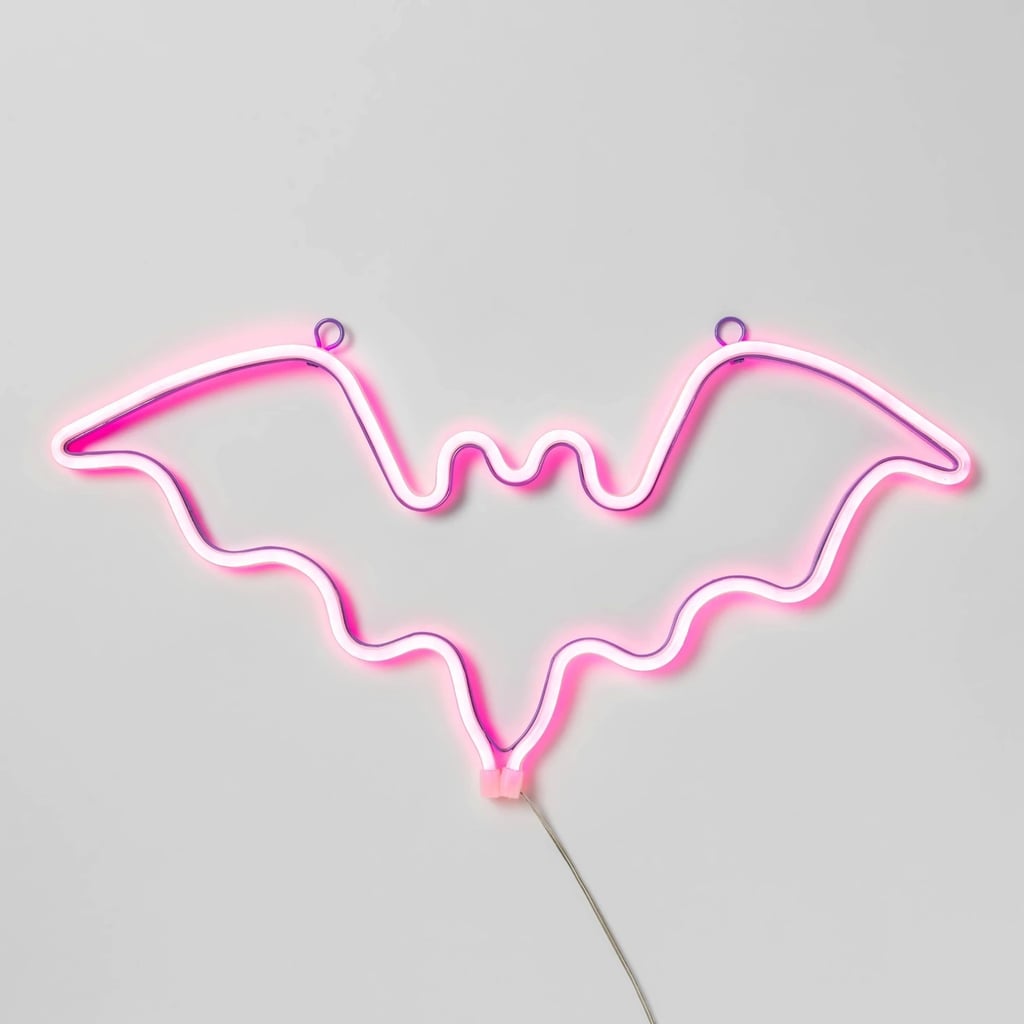 Faux Neon Bat Halloween LED Silhouette Light