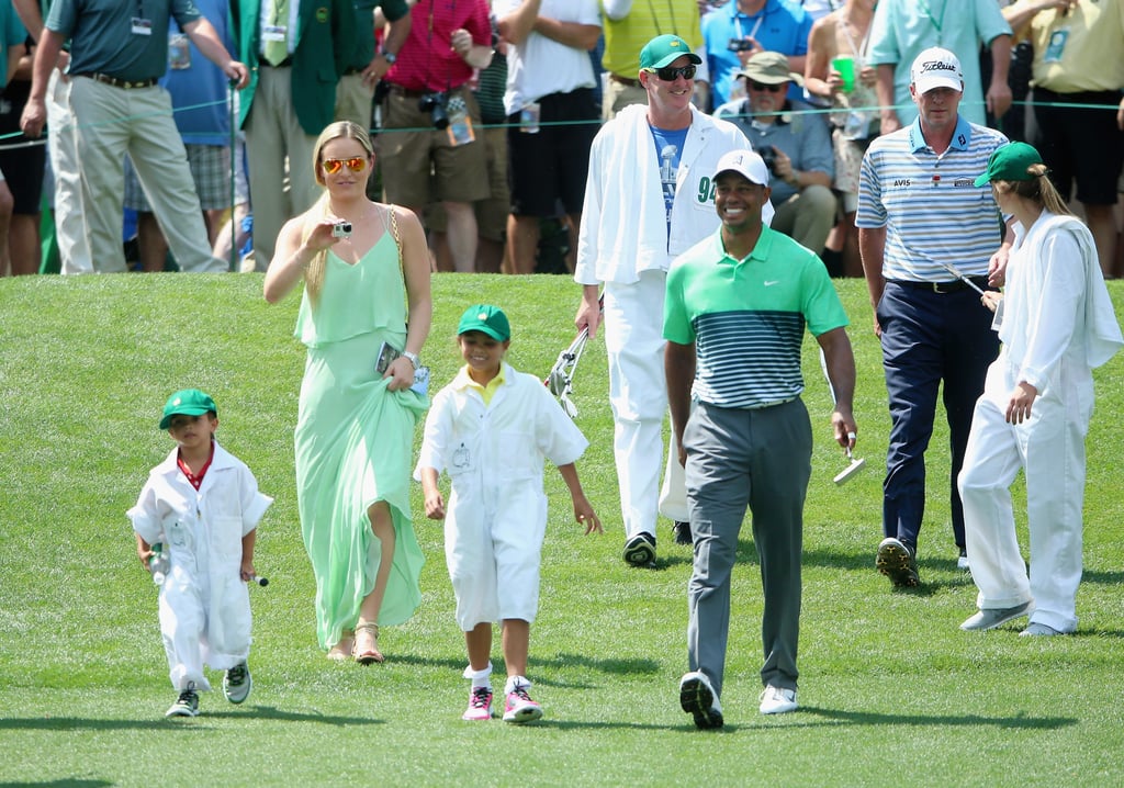 Tiger Woods With Lindsey Vonn and His Kids at the Masters | POPSUGAR