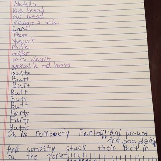 Boy Leaves Butt Jokes on Shopping List