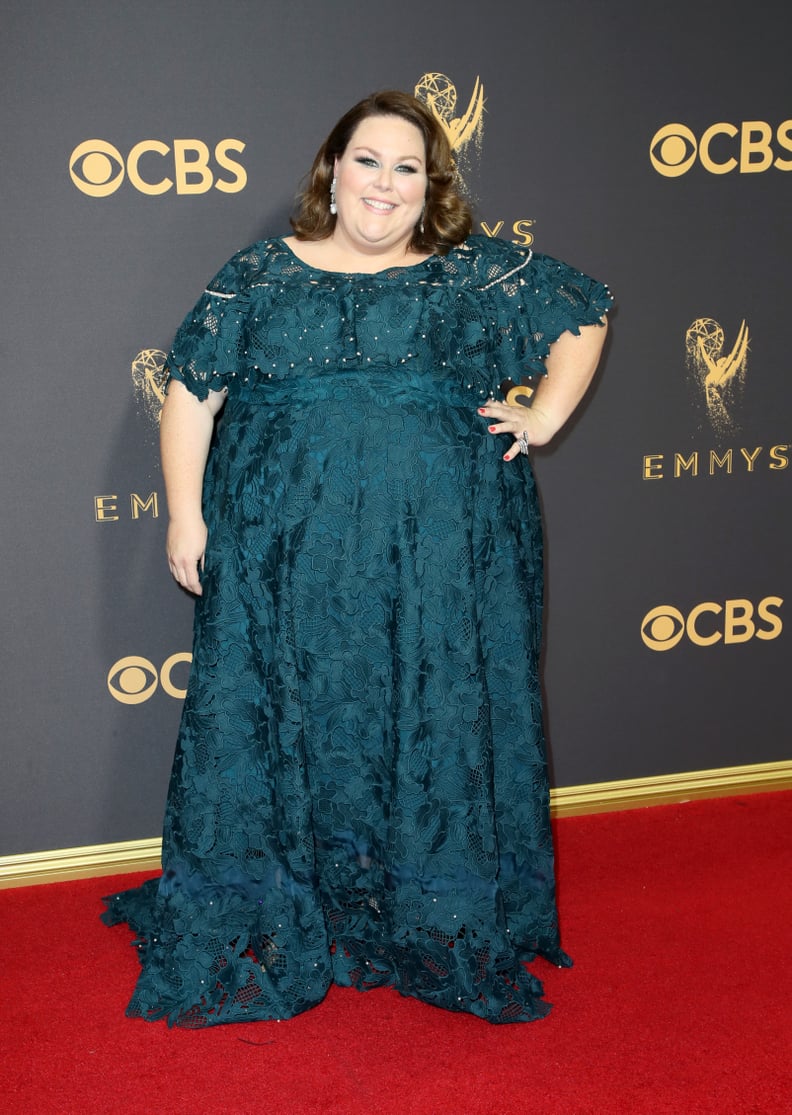 Chrissy Wearing Stuart Weitzman Heels During the 2017 Emmys