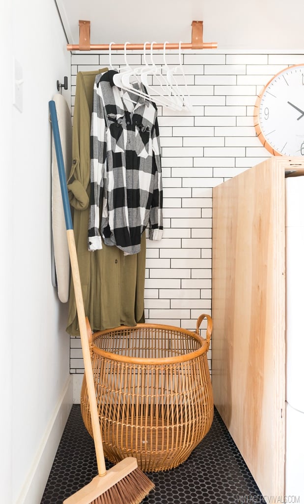 Copper and Leather Hanging Rack