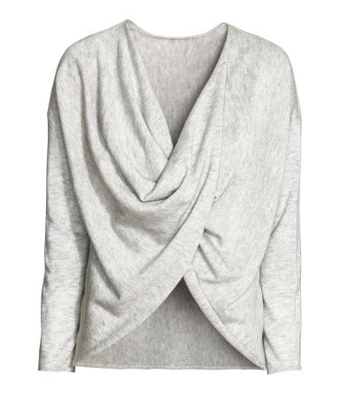 Grey Wrap Sweater